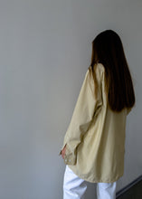 Load image into Gallery viewer, Vintage Beige Oversized Silky Blouse
