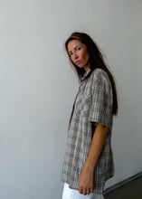 Load image into Gallery viewer, Vintage Grey Checked Oversized Shirt
