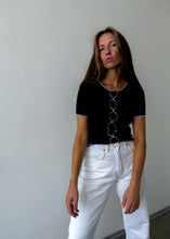 Load image into Gallery viewer, Vintage Black Knitted Blouse
