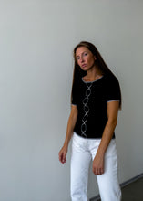 Load image into Gallery viewer, Vintage Black Knitted Blouse
