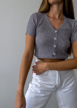 Load image into Gallery viewer, Vintage Grey Knitted Blouse
