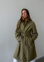 Load image into Gallery viewer, Vintage Green Oversized Rain Coat
