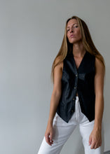 Load image into Gallery viewer, Vintage Black Oversized Leather Gilet
