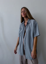 Load image into Gallery viewer, Vintage Grey Oversized Silky Blouse
