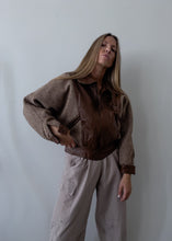 Load image into Gallery viewer, Vintage Brown Wool &amp; Leather Jacket
