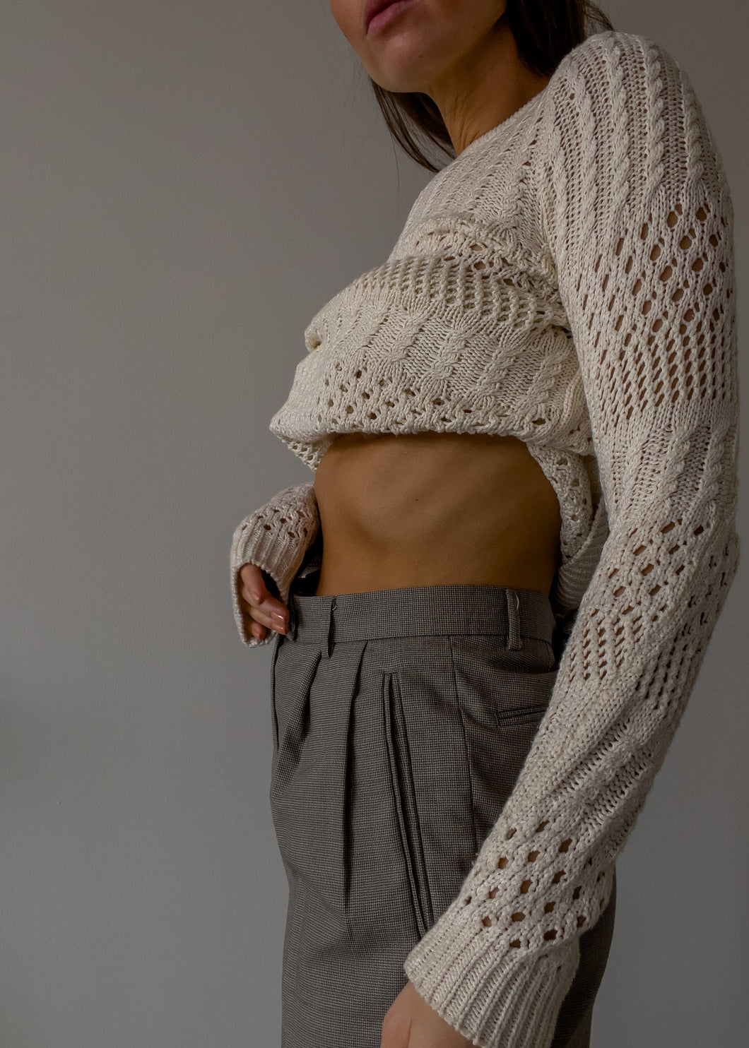 Vintage White Oversized Sweater