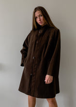Load image into Gallery viewer, Vintage Brown Oversized Suede Coat

