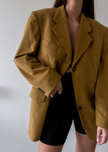 Load image into Gallery viewer, Vintage Brown Oversized Suede Blazer
