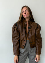 Load image into Gallery viewer, Vintage Brown Leather Jacket
