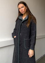 Load image into Gallery viewer, Vintage Grey Oversized Wool Coat
