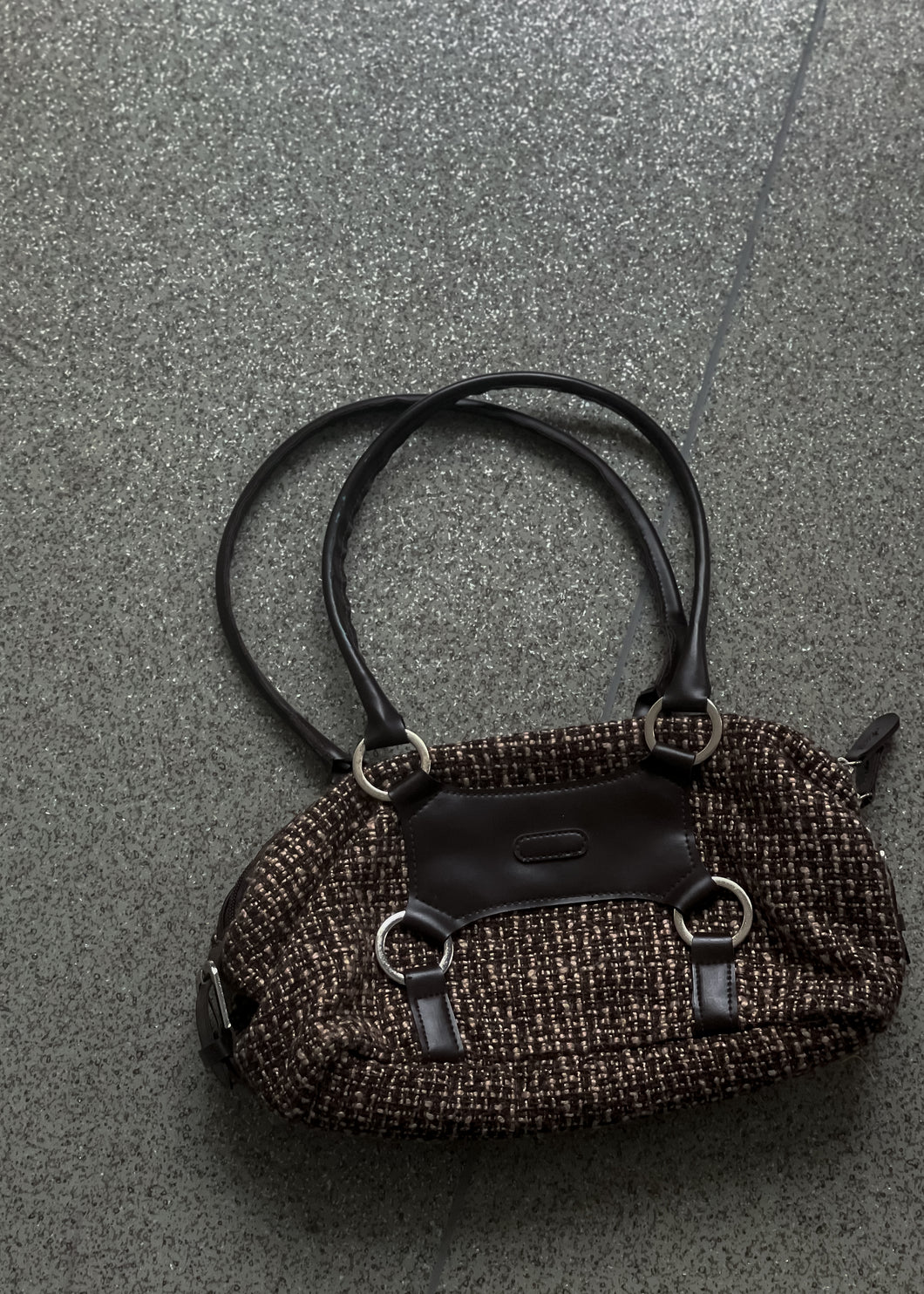 Vintage Brown Knitted Handbag
