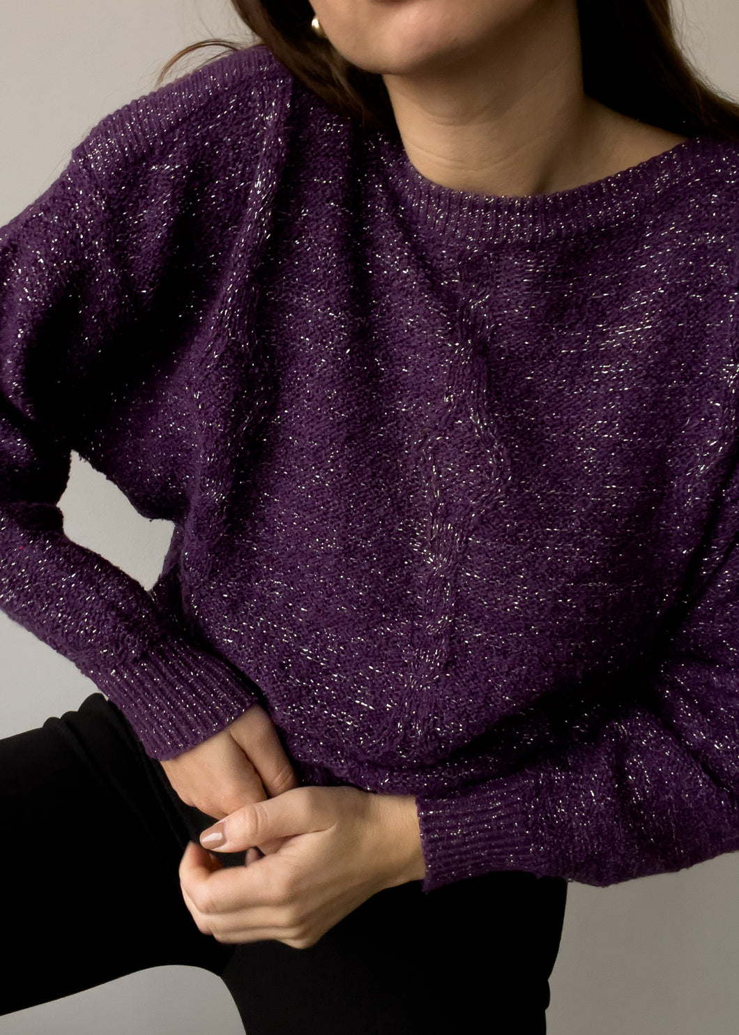 Vintage Purple Oversized Sweater