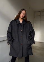 Load image into Gallery viewer, Vintage Grey Oversized Wool Coat
