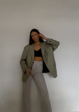 Load image into Gallery viewer, Vintage Beige Checked Oversized Blazer
