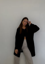 Load image into Gallery viewer, Vintage Long Black Oversized Shirt
