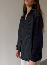 Load image into Gallery viewer, Vintage Black Oversized Zip Jacket
