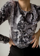 Load image into Gallery viewer, Vintage Silver Velvet Blouse
