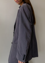 Load image into Gallery viewer, Vintage Blue Stripy Oversized Blazer
