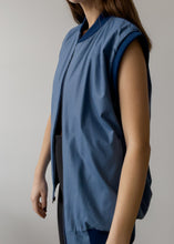 Load image into Gallery viewer, Vintage Blue Oversized Gilet
