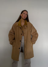 Load image into Gallery viewer, Vintage Beige Oversized Faux Fur Suede Winter Coat
