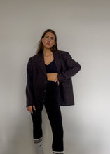 Load image into Gallery viewer, Vintage Brown Checked Oversized Blazer
