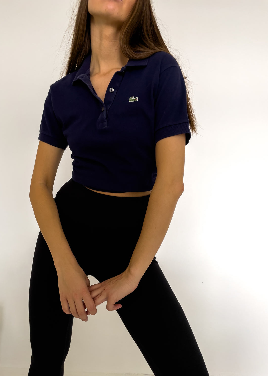 Vintage Navy Blue Lacoste Polo Shirt