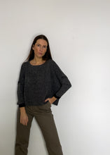 Load image into Gallery viewer, Vintage Black &amp; Silver Shiny Sweater
